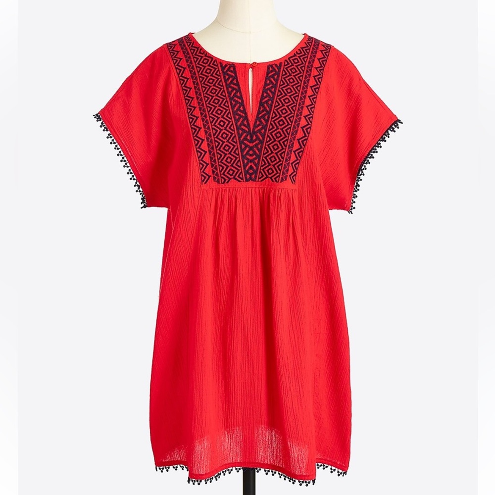 J.Crew Embroidered Pom-pom Tunic For Women